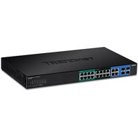 TRENDnet 20-poorts Gigabit Web Smart Ultra PoE Switch met 8 Gigabit UPoE-poorten, 8 Gigabit PoE-poorten + 4 gedeelde Gigabit-poorten, TPE-204US - thumbnail