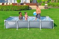 BESTWAY buisvormige bovengrondse zwembadset - Steel Pro - 366 x 201 x 66 cm - rechthoekig (inclusief patroonreiniger) - thumbnail