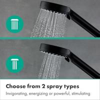 Hansgrohe Regendouche set Vernis Shape Showerpipe 230 1 Jet met Douchethermostaat Mat Zwart - thumbnail