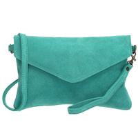 Charm Suède Envelop Clutch / Avondtasje Aqua Blauw - thumbnail