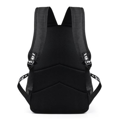 De grote capaciteit Oxford multifunctionele doek zwarte rugzak Casual Computer laptoptas met externe USB Interface & -beveiligingsslot opladen voor ma