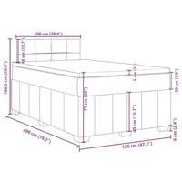 Boxspring met matras stof donkerbruin 120x200 cm - thumbnail