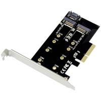 Conceptronic EMRICK 2-in-1-M.2-SSD-PCIe-Adapter SATA AHCI NVMe PCI Express kaart PCIe - thumbnail