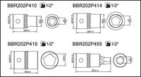 Bahco 1/2" vijfhoeks dopsleutel | BBR202P410 - thumbnail