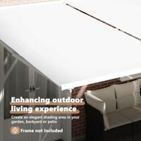 VidaXL Zonnescherm vervangingen wit 1000 x 160 cm polyester canvas - thumbnail