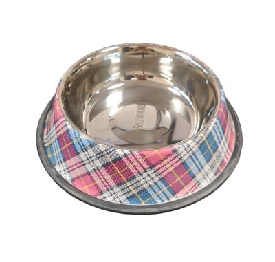 Nobleza Hondenvoerbak RVS - Schotse ruit