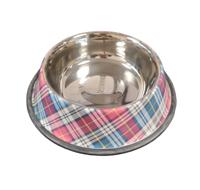 Nobleza Hondenvoerbak RVS - Schotse ruit - thumbnail