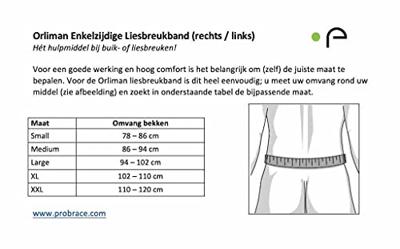 Orliman Enkelzijdige Liesbreukband - S - Rechts - Beige