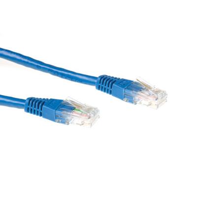ACT Blauwe 1,5 meter U/UTP CAT6A patchkabels met RJ45 connectoren