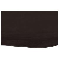 VidaXL Wastafelblad 60x40x2 cm behandeld massief hout donkerbruin - thumbnail