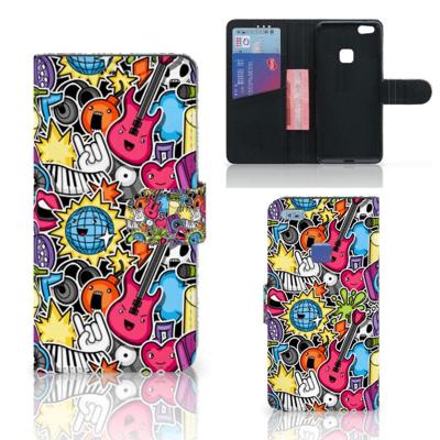 Huawei P10 Lite | Wallet Case | met Pasjes | Punk Rock