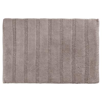 Differnz Stripes badmat geschikt voor vloerverwarming 100% katoen 45 x 75 cm taupe