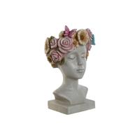 Grondlegger Home ESPRIT Grijs Multicolour Vezel Magnesium chica 32 x 28 x 53 cm - thumbnail