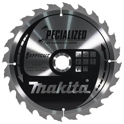Makita E-07705 Cirkelzaagblad 260 x 30 x 2.15 mm Aantal tanden: 24 1 stuk(s) - thumbnail