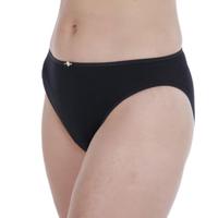 3367 dames bikini slip - Elastisch katoen dames onderbroek- Mini slip wit en zwart - thumbnail
