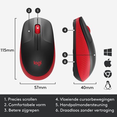 Logitech M190 Full-size wireless mouse - thumbnail