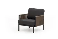 Trestino lounge tuinstoel caudry antraciet - thumbnail