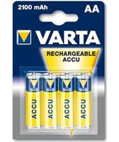 Varta AA batterijen oplaadbaar - 2100mAh - 4 stuks - thumbnail