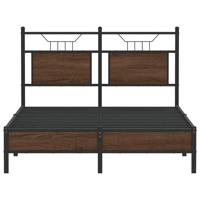 Bedframe zonder matras bewerkt hout bruin eikenkleur 120x200 cm - thumbnail