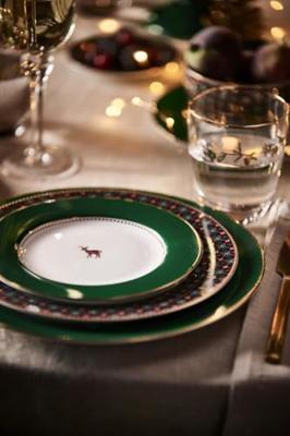 Pip Studio Ontbijtbord Love Birds Donkergroen 21cm Pip Studio Ontbijtbord Love Birds Donkergroen 21cm