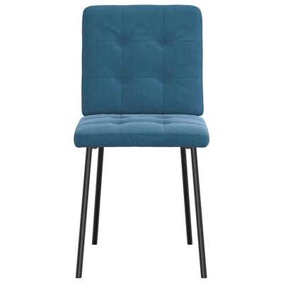Eetkamerstoelen 4 st fluweel blauw Eetkamerstoelen 4 st fluweel blauw