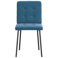Eetkamerstoelen 4 st fluweel blauw - thumbnail