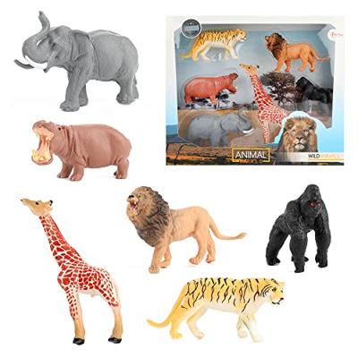 Animal World wilde dieren olifant/leeuw/tijger/gorilla/giraffe/nijlpaard Animal World wilde dieren olifant/leeuw/tijger/gorilla/giraffe/nijlpaard