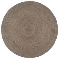 VidaXL Vloerkleed handgemaakt rond 240 cm jute grijs - thumbnail