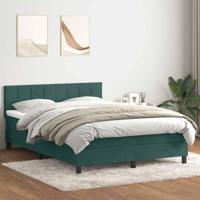 Boxspring met matras fluweel donkergroen 160x210 cm - thumbnail