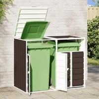 VidaXL Containerberging voor 2 containers 144x81x113 cm staal bruin - thumbnail