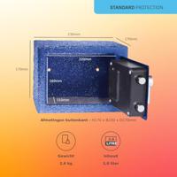 Yale YSV/170/DB2/B Vrijstaande kluis 3,8 l Staal Blauw - thumbnail