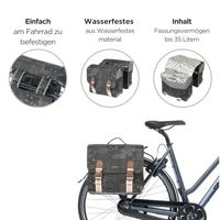 Basil Dubbele fietstas bohème mik 35 liter - zwart / charcoal - thumbnail