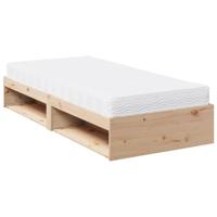 Slaapbank met matras 90x200 cm massief grenenhout - thumbnail