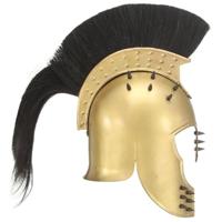 VidaXL Soldatenhelm grieks replica larp staal messingkleurig - thumbnail