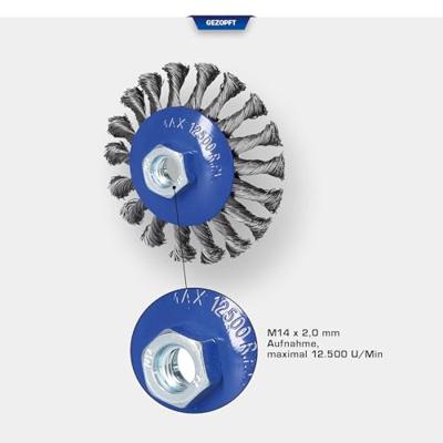 Brilliant Tools Kegelborstel, Ø 100 mm met M14 x 2,0 mm opname BT103101 BT103101 1 stuk(s) Brilliant Tools Kegelborstel, Ø 100 mm met M14 x 2,0 mm opname BT103101 BT103101 1 stuk(s)