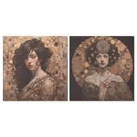 Schilderij Home ESPRIT Bedrukt Modern 120 x 3 x 120 cm (2 Stuks) - thumbnail