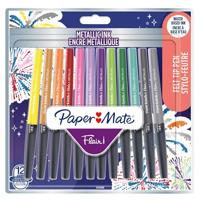 Fineliner Paper Mate Flair Metallic 12 stuks assorti - thumbnail