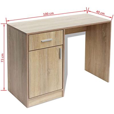 Wandtafel inklapbaar 100x60 cm eikenkleurig - thumbnail