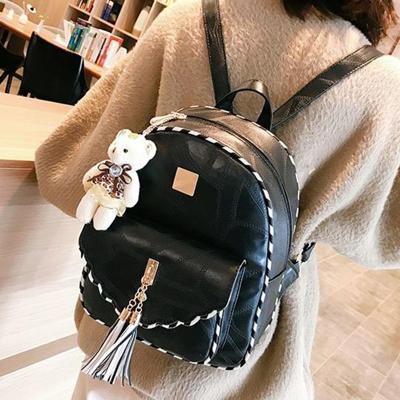 3 in 1 envelop PU leder Double schouders School tas rugzak reistas met beer Doll hanger