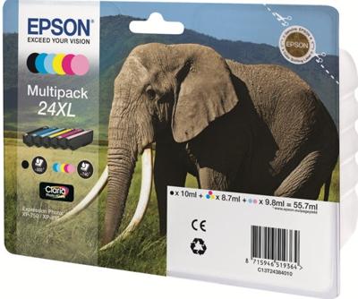 Inktcartridge Epson 24XL T2438 zwart + 5 kleuren