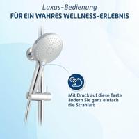 Saqu Total Control regendoucheset met 3 straalsoorten en planchet Ø30cm chroom - thumbnail