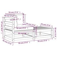 Tuinhoekbank met kussens en voetenbank - thumbnail