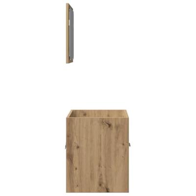 2-delige Badkamermeubelset bewerkt hout artisanaal eikenkleur