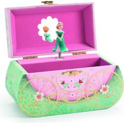 Prinses muziekdoos - DJECO roze, bedrukt Prinses muziekdoos - DJECO roze, bedrukt