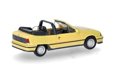 Herpa 421027 H0 Auto Opel Kadett E GSI Cabrio, Jamaica geel