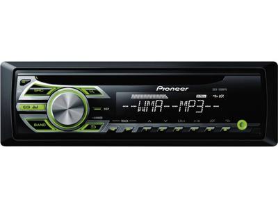 Pioneer DEH-150MPG CD RDS Tuner met WMA/MP3 weergave en aan de voorkant verlichte Aux-In (groen)