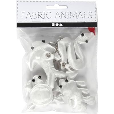 Creativ Company Https://www.cchobby.nl/figuren-van-textiel-met-sleutelhanger-afm-4-8-cm-wit-4-stuk-1-doos