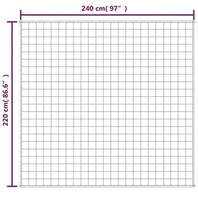 VidaXL Verzwaringsdeken 220x240 cm 11 kg stof grijs