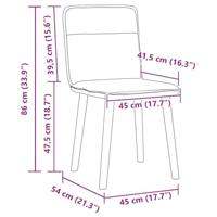 Eetkamerstoelen 2 st stof donkergroen - thumbnail