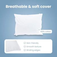 VidaXL Hoofdkussen met kussen 2 pcs wit 30 x 50 cm veren - thumbnail